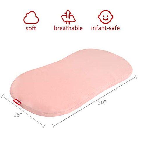 Flannel Bassinet Fitted Sheets, 100% Cotton Flannel, Compatible with Halo Bassinest Swivel Sleeper, Fitted Hourglass Bassinet Mattress Sheet, Soft Breathable Baby Cradle Sheet Warm, Pink