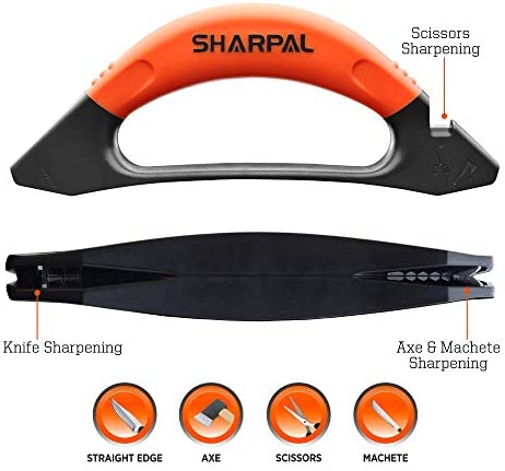 SHARPAL 112N 3-In-1 Knife Garden Tool Sharpener for Axe Hatchet Machete Scissor Repair and Restore Blades