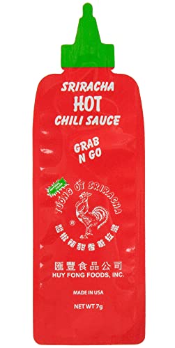 Grab N Go Huy Fong Sriracha Hot Chili Sauce Packets (50 Pack)