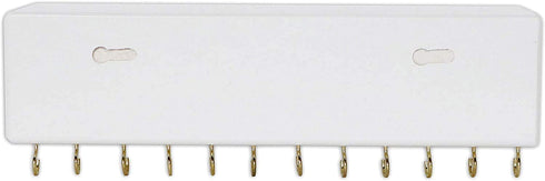 SANY DAYO HOME Jewelry Organizer with 24 Hooks and Cosmetics Shelf, 12 x 3 x 4 inches Wall Mounted Rustic Pine Wood Holder for Necklaces and Bracelets, Suitable for Kids and Adults (Retro White)