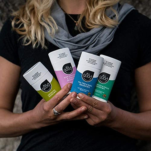 All Good Deodorant, No Aluminum, Vegan (Rose Geranium & Jasmine)(2-Pack)