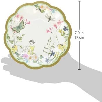 Talking Tables Truly Fairy Paper Plate with Fairy Design for a Tea Party or Birthday, Multicolor (24 Pack)