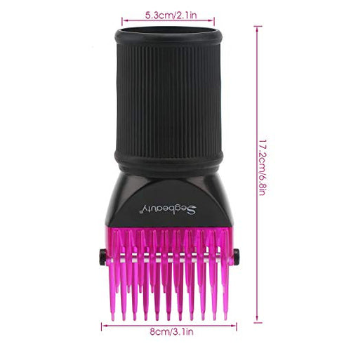 Blow Dryer Comb Attachment, Segbeauty Hair Dryer Blower Concentrator Nozzle 1.57~1.97inch Brush Attachments, Hairdressing Styling Salon Tool Pic for Fine, Wavy, Curly, Natural Hair…