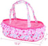 Baby Doll Cradle Bassinet Portable Doll Carrier Carry Bag,Soft Pillow Quilt Plush Bear Doll Clothes Outfits Included,for 9-10-11-12 Inch Alive Baby Doll Reborn Newborn Baby Doll Accessories Gift-wrap