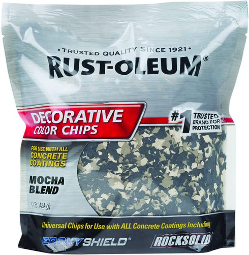 Rust-Oleum 301238 Decorative Color Chips Wall-Surface-Repair-Products, 1 Pound, Mocha Blend, 16 Ounce