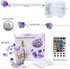 Natural Amethyst Battery Operated String Lights, Crystal Indoor String Lights USB Powered Decorative Lights 14ft 40 LEDs with Remote for Bedroom Healing Reiki Meditation Wedding Valentines Day Decor