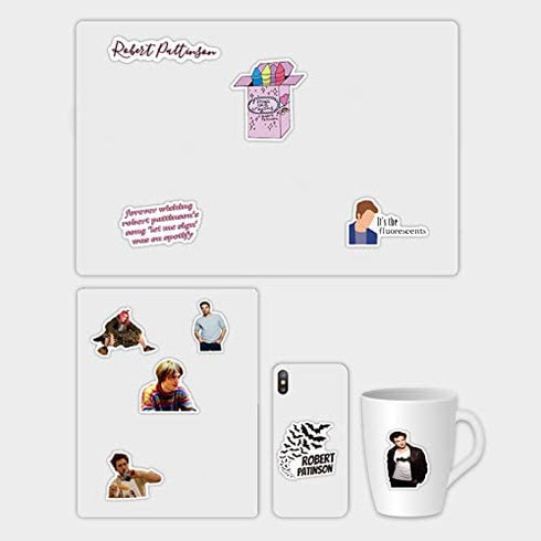 The Twilight Saga Stickers for Hydro Flask, 50pcs Waterproof Vinyl Decal for Laptop Water Bottle Phone Skateboard Bike (Robert Pattinson)