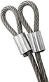 DGOL 2 Packs 5/32 inch (4mm) 304 Stainless Steel Coated Luggage Security Lock Double Loop End Bicycle Padlock Safety Cable Wire Length 70 inch