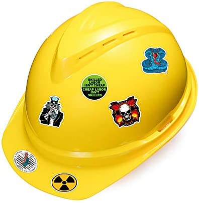 105pcs Pack Hard Hat Stickers, Funny Sticker for Helmet Hood Hardhats Tool Box Car, Gifts for Men Adult Essential Worker Welder Construction Union Military Electrician, American Patriotic Vinyl Decals