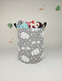 DUYIY Canvas Storage Basket with Handle Large Organizer Bins for Dirty Laundry Hamper Baby Toys Nursery Kids Clothes Gift Basket (love elephant)