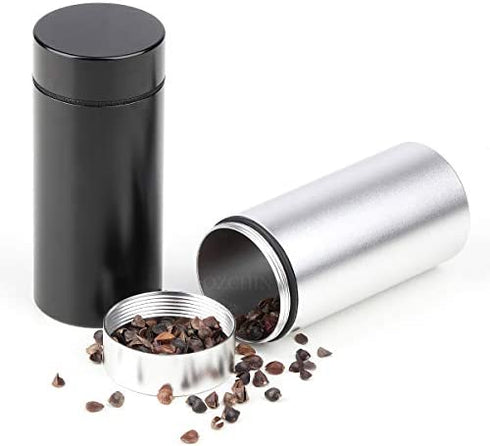 OZCHIN Aluminum Storage Jar Portable Airtight Smell Proof Container Bottle Multipurpose Storage Container for Spices, Coffee & Teas 80ml