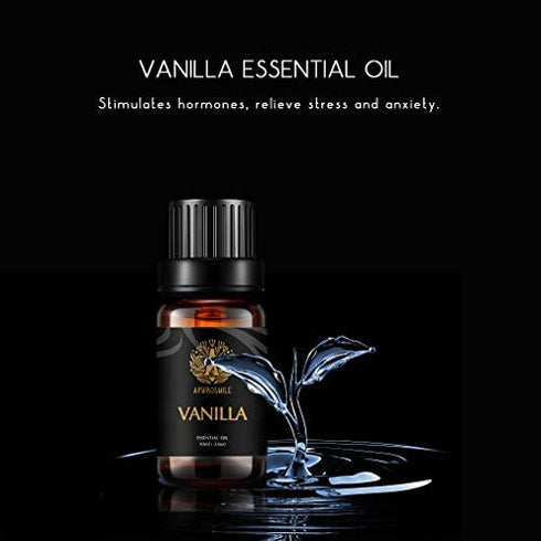 Aphrosmile Vanilla Essential Oil - 100% Pure Vanilla Oil, Organic Therapeutic-Grade Aromatherapy Essential Oil 10mL/0.33oz