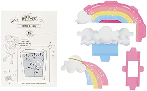 Lalaloopsy Doll- Cloud E. Sky & Pet Poodle, 13" Angel Doll with White Hair, Halo, Wings, Pink Outfit & Accessories, Reusable House Playset- Gifts for Kids, Ages 3 4 5+ to 103 Years, 576853EUC