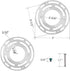 ZOOSSI 4 Inches Diameter Universal Light Fixture Mounting Bracket, 2 Pack Circle Ceiling Light Brackets, Iron Light Fixture Mounting Plate with Ground Screw, Ceiling Light Crossbar for Wall Light