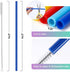 12 Pack, Extra Long 14.5 inch Reusable Silicone Straws for Large Water Bottle -Wine Bottle - 1 Gallon 128 75 64 OZ Tumbler - Flexible Drinking Straws for Extra Tall Cups - 2 Cleaning Brushes