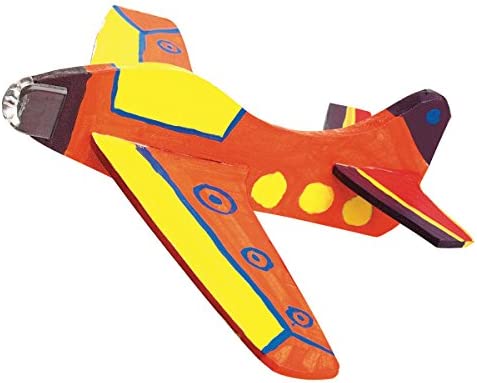 Creativity for Kids Four Foam Fliers Mini Craft Kit - Paint 4 Foam Glider Airplanes, Small Gifts for Kids , Red