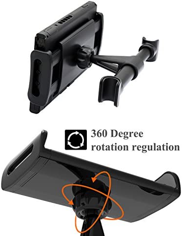 FYOUNG Car Headrest Mount Compatible with Switch/ Swith OLED Model 2021, Adjustable Car Holder Compatible with Switch/iPhone/iPad and Other Devices (4"-11")-Black