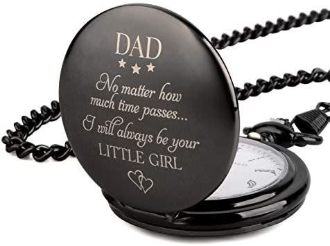 Gifts for Dad from Daughter I Dad Gifts from Daughter -"I Will Always be Your Little Girl" Pocket Watch I Dad Birthday Gifts from Daughter I Father Daughter Gifts
