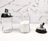J&M Design Sugar Dispenser Shaker w/ Pour Spout For Coffee Bar Accessories , Tea Organizer Station Essentials , Coffee Gifts & Kitchen Baking w/ Easy Spoon Pouring Lid - 7.5oz Glass Jar Container Bowl
