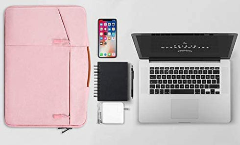 17 17.3 Inch Laptop Sleeve Case for HP Envy 17/ Pavilion 17/ Dell Inspiron/ Asus VivoBook/ MSI/ Lenovo IdeaPad/ LG Gram Notebook Computer Bag,Pink