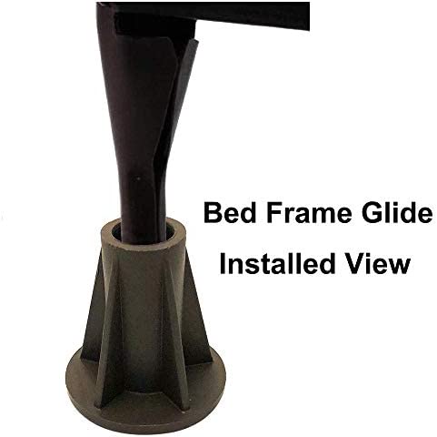 Home's Place Steel Stem Bed Frame Feet to Replace Wheels. Prevent Sliding. Sturdy Bed Frame Feet Replacements with Plastic Inserts. Set of 4