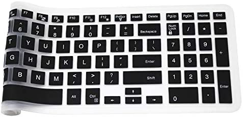 Keyboard Cover Skin Compatible with 15.6" Dell Inspiron 15 3000 5000 7000 Series; 15.6 inch Dell G3 G5 G7 Series; 17.3" Dell Inspiron 17 5000 Series; 17.3" Dell G3 Series (with Numeric Keypad) Black