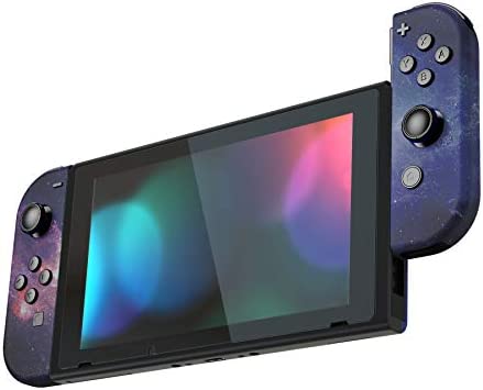 eXtremeRate Soft Touch Grip Nebula Galaxy Joycon Handheld Controller Housing with Full Set Buttons, DIY Replacement Shell Case for Nintendo Switch & Switch OLED Joy-Con – Console Shell NOT Included