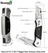 Heavy Duty Folding Utility Knife Dual Blade/Box Cutter with Leather Sheath + 5 SK5 Blades (Professional Grade)