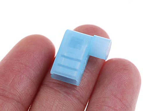 100 Pcs 90 Degree Nylon Insulated Female Push On Wire Terminal Quick Connector Wiring Spade Connector 16-14 AWG