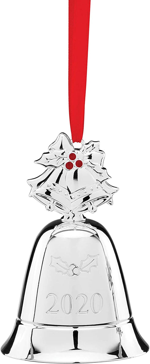 Lenox 2020 Silver Bell Ornament, 0.30 LB, Metallic