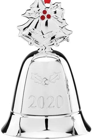 Lenox 2020 Silver Bell Ornament, 0.30 LB, Metallic