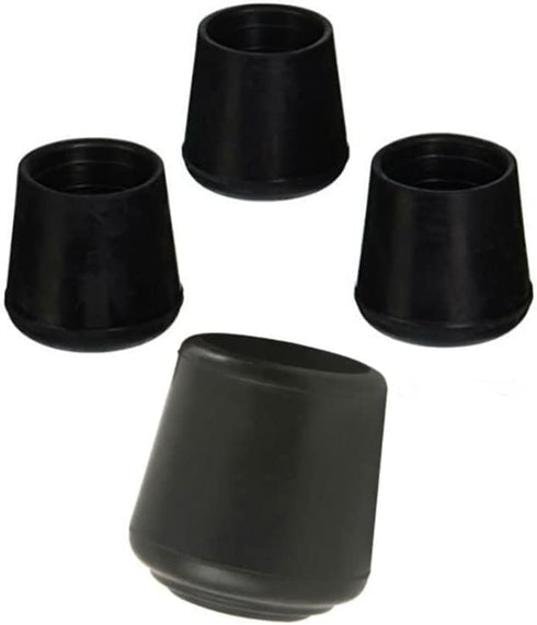 AKOAK 4 Pieces Table Chair Rubber Leg Tips Caps,1-1/4 Inch,Black