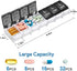 Easy Open Pill Organizer 2 Times a Day, DANYING Large 7 Day Pill Box Twice A Day, Push Button Weekly AM PM Pill Case, Day Night Pill Container, Arthritis Friendly Vitamin Organizer 2 Per Day