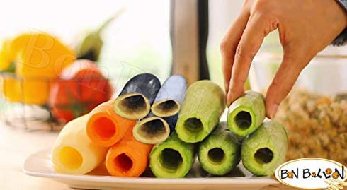 Zucchini Squash Vegetable Corer 3 pcs Corers Stainless Steel Core Remover Tool Kitchen Stuffed Vegetables Veggies Seed Remover Remove Seeds Eggplant Cucumber 10" Long Coring Tools Gadgets Drill