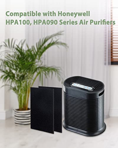 6-Pack HRF-A100 Carbon Pre Filter Compatible with Honeywell HPA100, HPA090 Series Air Purifiers, Thickened to 1/4 Inch