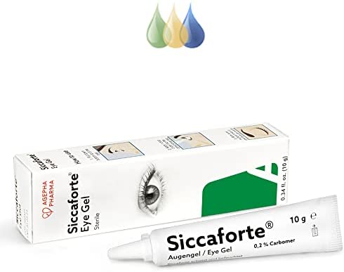 Siccaforte Eye Gel for Dry Eyes | Intensive Dry Eye Gel with Carbomer | Smooth, Moisturizing and Healing for Fresh Eyes | Soothes Irritated and Sore Eyes | Suitable for Day Time Use | Long Term Relief