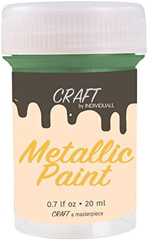CRAFT Metallic Acrylic Paint Set - 8 Colors: Multi, Gold, Silver, Bronze, Copper - Shiny Metallic Effect - Premium Acrylic Paint - Extreme High Metal Pigmentation - For Canvas Painting or Any Surface - 8 x 20 ml / 0.7 fl oz