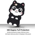 YONOCOSTA Cute iPhone SE 2022 Case, iPhone SE 2020 Case, iPhone 7 Case, iPhone 8 Cases, Funny Kawaii Big Eye Black Cat Kitty 3D Cartoon Animal Soft Silicone Full Protection Case for Girls Kids Women