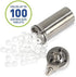 Ezy Dose Pill Box and Medicine, Vitamin Container, Safe for Money & Travel Items, Stainless Steel, 2 Keys with Lock