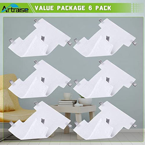 6Pack Dust-Away Micro-fiber Hv300 Series Pads kit for Shark Dust-away, Rotator, Navigator Lift-away Pro Vacuum, Ultra Light Stick Vacuum