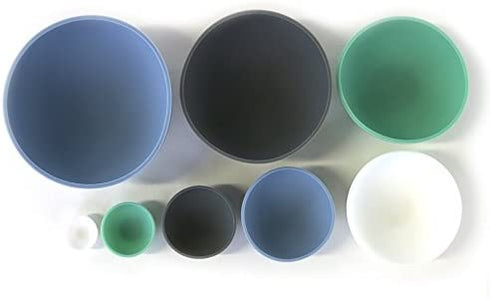 SMALL 8 Piece Food Safe Silicone Bowl Set by First Impressions Molds for Flower Forming and General Kitchen Use
