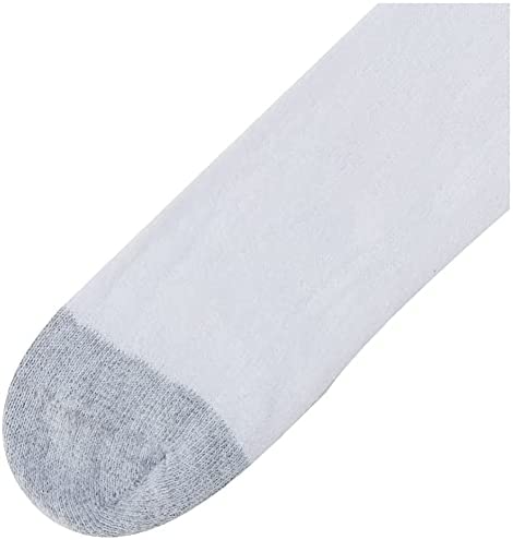 Fruit of the Loom mens Essential 6 Pair Pack Casual Cushioned fashion liner socks, White, 6.5-12 US - pack of 6