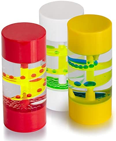 Big Mo's Toys Liquid Motion Spiral Timer Toy for Sensory Play - Relaxing Bubble Motion Autism ADHD Fidget Toy, Calming Toy, Sensory Visual Relaxation Desk Toy, One Piece (Assorted)
