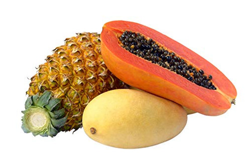 Diced Fruits Mix, 4 Ounces - Contains Dreid and Diced Mango, Pineapple, Papaya. Sweetened, Unsulfured, Candied Vegan Snack, Kosher, Bulk, Great for Culinary Use and Baking