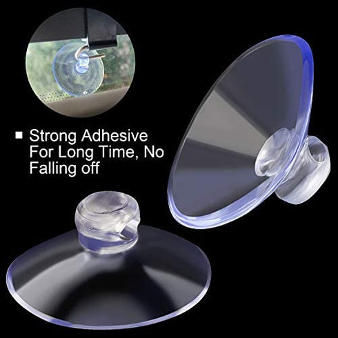 ANCIRS 30 Pack 25mm Suction Cups for Glass Table Tops, Rubber Transparent Anti-Collision Sucker Pad Without Hooks for Home Decoration