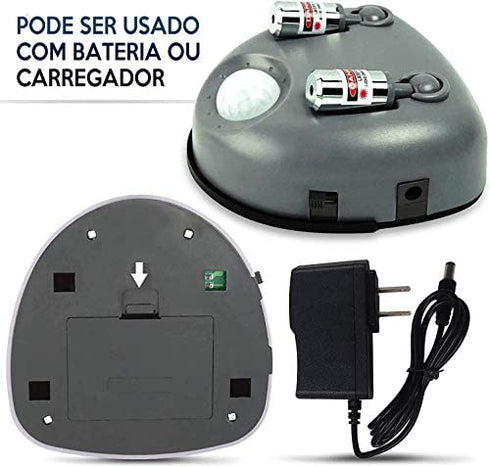 Zone Tech Garage Parking Assist Dual Laser Guide - High-Tech Professional 360 –Degree Adjustable to Wider Angles, Sensor With AC Adapter and Battery Backup for Car /Automotive