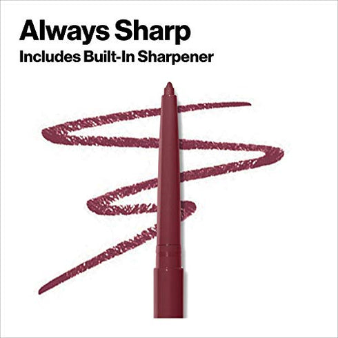 Lip Liner by Revlon, Colorstay Face Makeup with Built-in-Sharpener, Longwear Rich Lip Colors, Smooth Application, 665 Plum