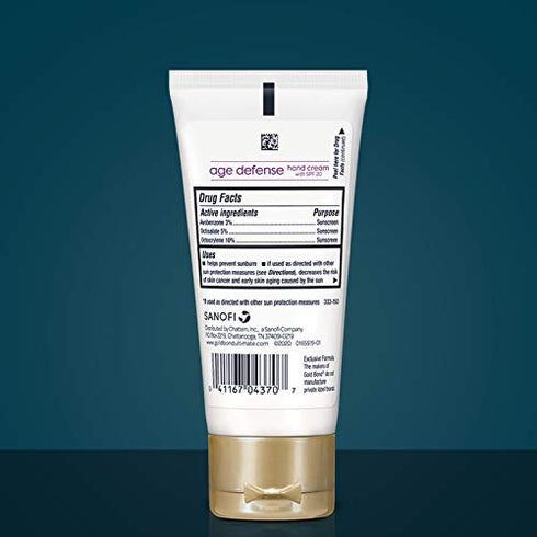 Gold Bond Ultimate Hand Cream 3 oz. with Broad Spectrum SPF 20 Sunscreen, Age Defense