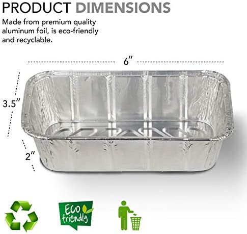 Aluminum Pans Mini Loaf Pans (30 Pack) Disposable Aluminum Foil 1 Lb Small Bread Tin Pans - 1 Pound Loaf Pans - 6 x 3.5 x 2