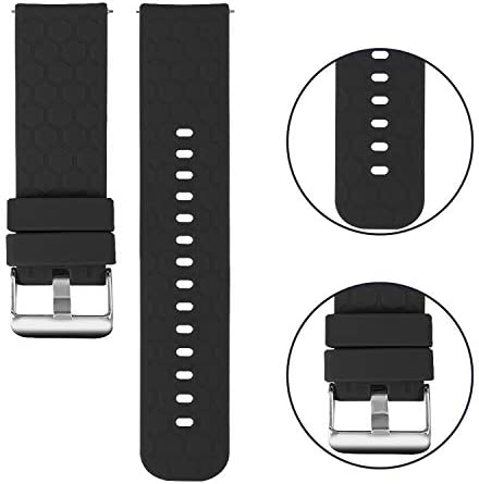 6-Pack Soft Silicone Bands Compatible with SoundPEATS Watch 1 Smart Watch, Quick Release Replacement Bands Sport Wristbands for SoundPEATS Watch 1(NOT for Watch Pro 1)